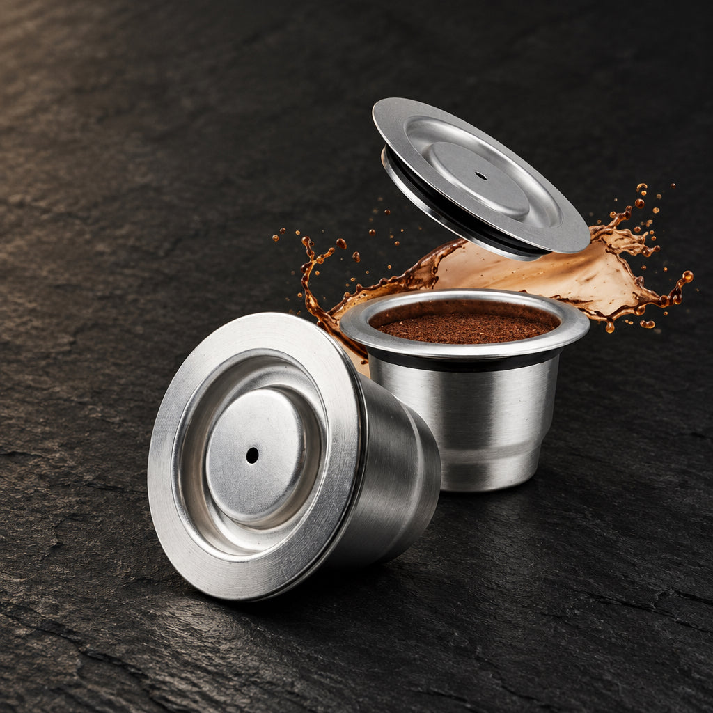 Reusable stainless steel Nespresso capsule from Forge Kitchens