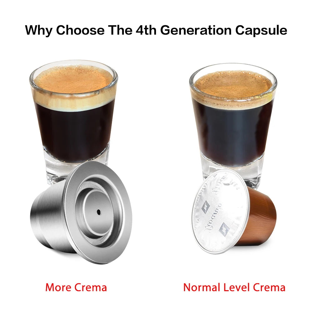 Reusable Stainless Steel Coffee Capsule for Nespresso Original – Refillable Espresso Coffee Pod