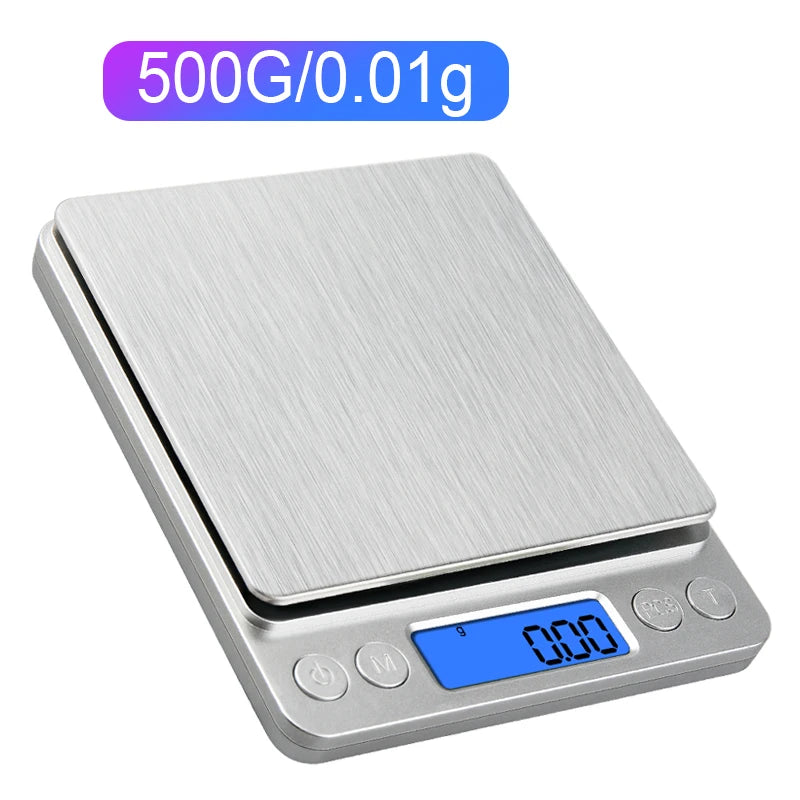 Digital Precision Scale 0.01g – Portable Mini Scale for Jewelry, Kitchen & Food (500g / 3kg)