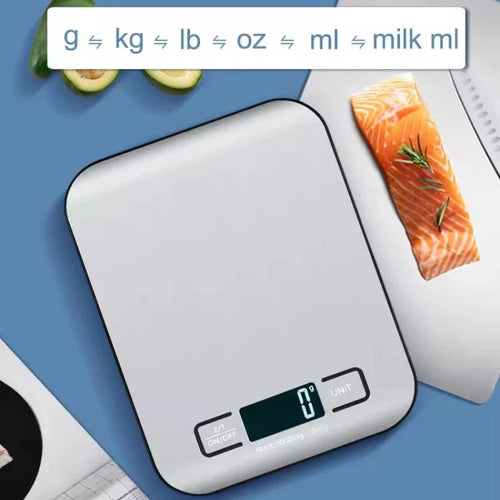 Digital Kitchen Scale – 5kg/1g LED Display Stainless Steel Electronic Scale for Food, Baking & Jewelry