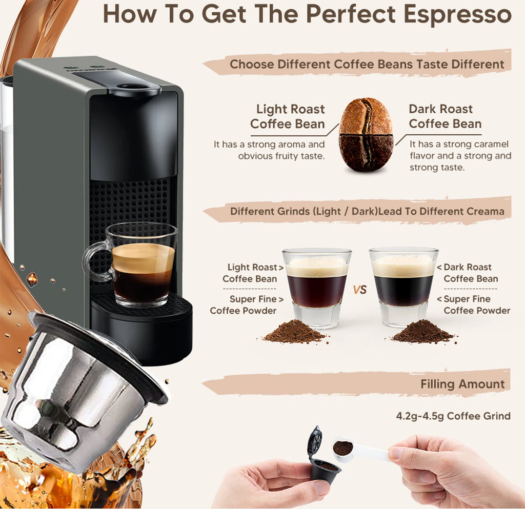 Reusable Stainless Steel Coffee Capsule for Nespresso Original – Refillable Espresso Coffee Pod