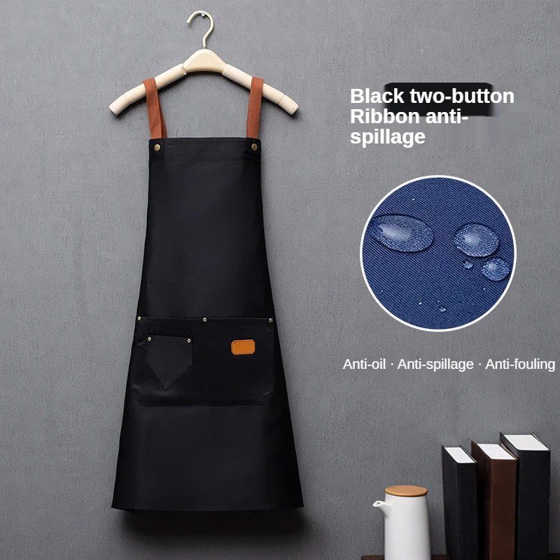 CraftApron canvas bib chef apron with pockets – view 9