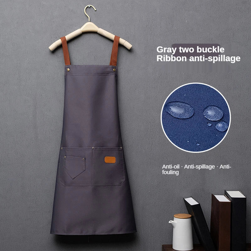 CraftApron canvas bib chef apron with pockets – view 12