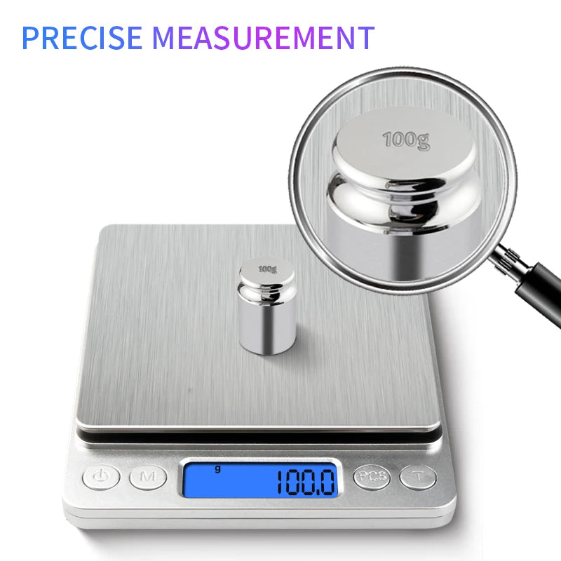 Digital Precision Scale 0.01g – Portable Mini Scale for Jewelry, Kitchen & Food (500g / 3kg)