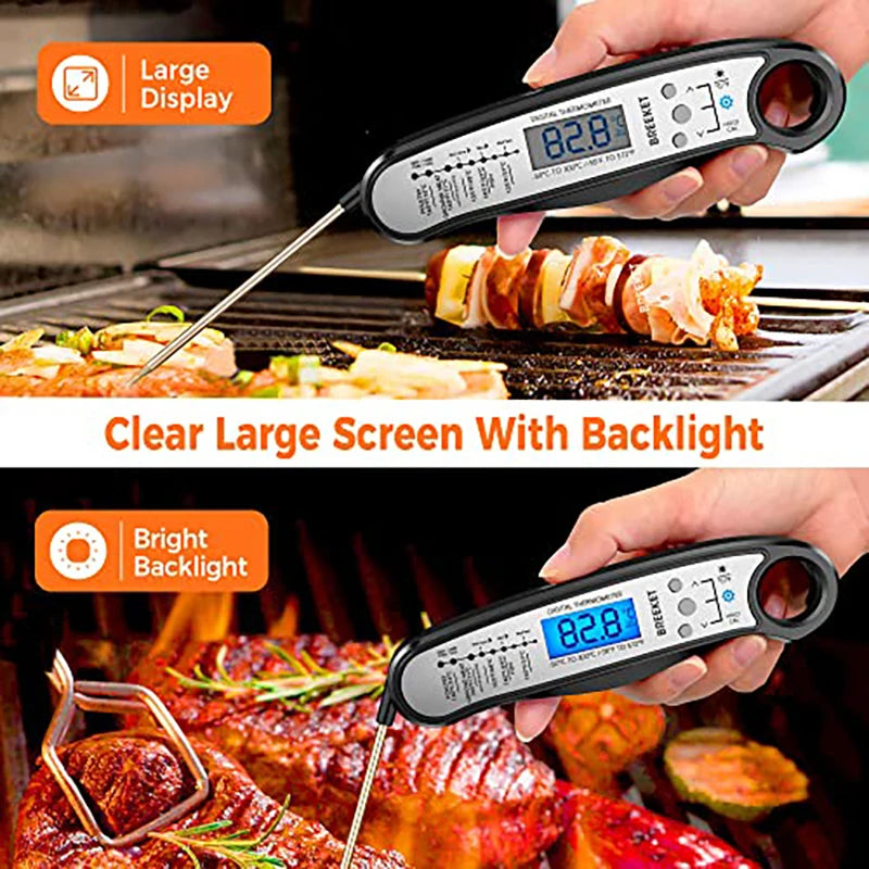 Digital Kitchen Food Thermometer – Dual Probe BBQ & Meat Thermometer with Backlight