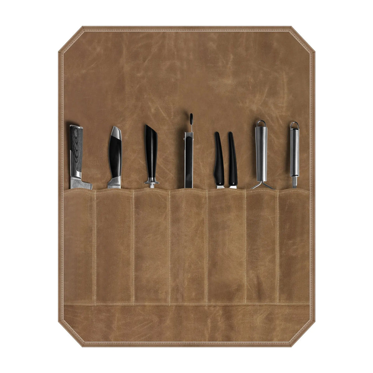 Fieldroll waxed canvas portable chef knife roll – view 6