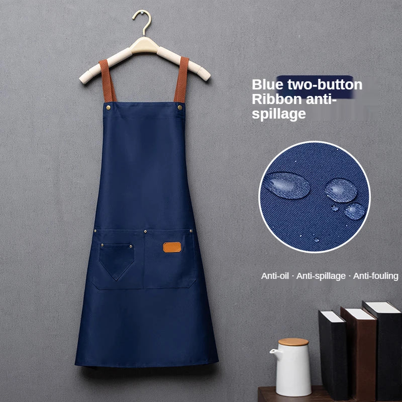 CraftApron canvas bib chef apron with pockets – view 8