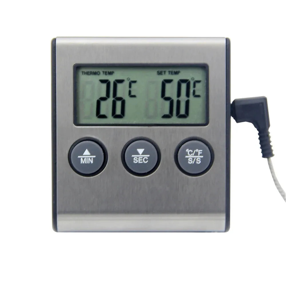 Digital cooking thermometer with probe for oven BBQ and grill – view 5