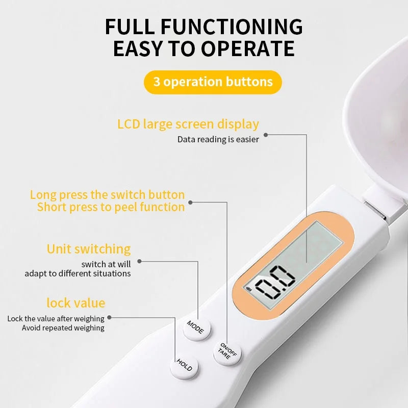 Digital Kitchen Weighing Spoon – High Accuracy 0.1g LCD Scale for Coffee, Tea, Milk Powder & Baking