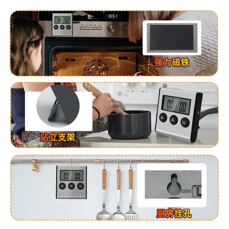 TP700 Digital Wireless Food Thermometer – Remote Oven & BBQ Probe with Timer