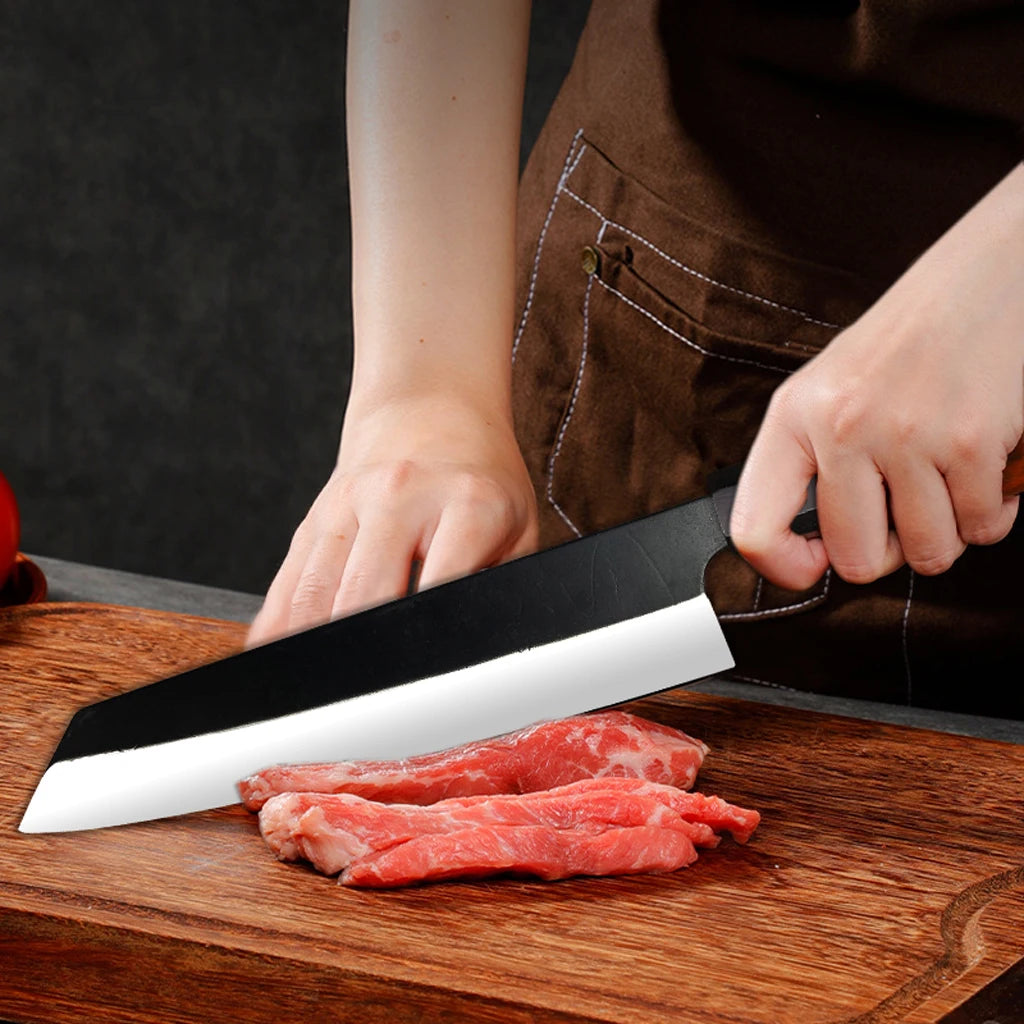 8-inch Japanese-style Kiritsuke chef knife with rosewood handle – view 3