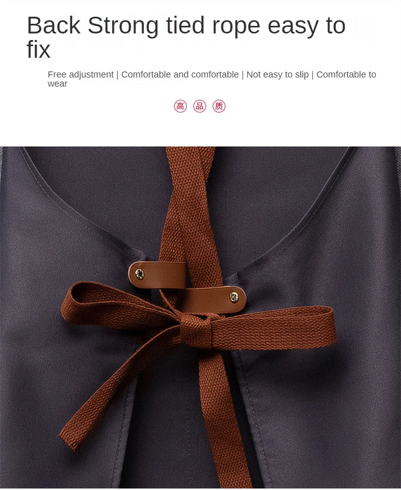 CraftApron canvas bib chef apron with pockets – view 7