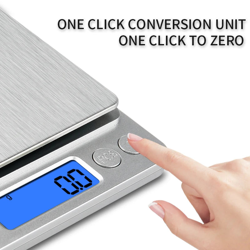 Digital Precision Scale 0.01g – Portable Mini Scale for Jewelry, Kitchen & Food (500g / 3kg)