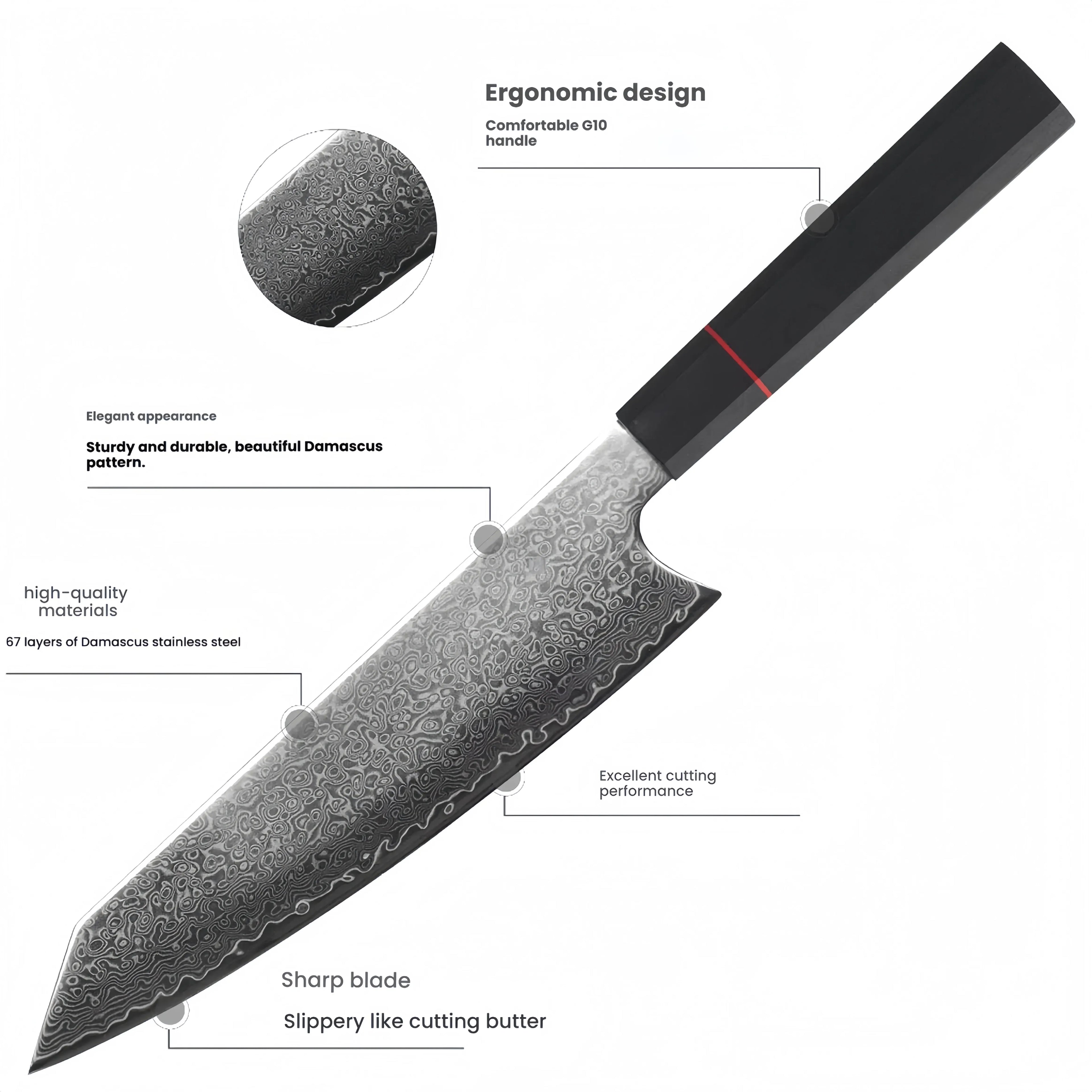 8-Inch 67-Layer Damascus Chef Knife – VG10 Professional Kitchen Blade
