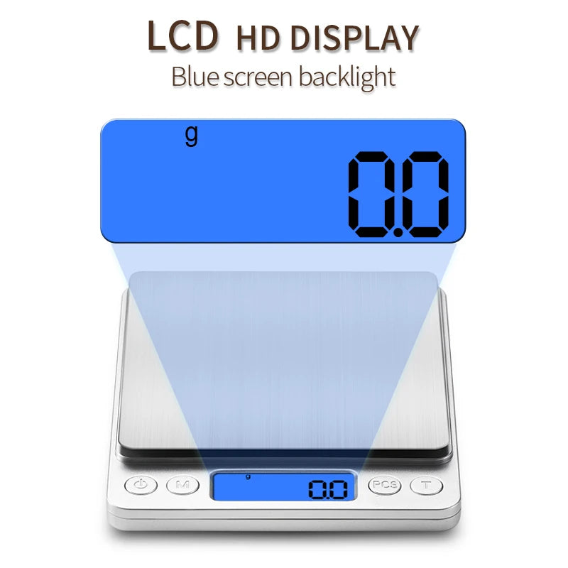 Digital Precision Scale 0.01g – Portable Mini Scale for Jewelry, Kitchen & Food (500g / 3kg)