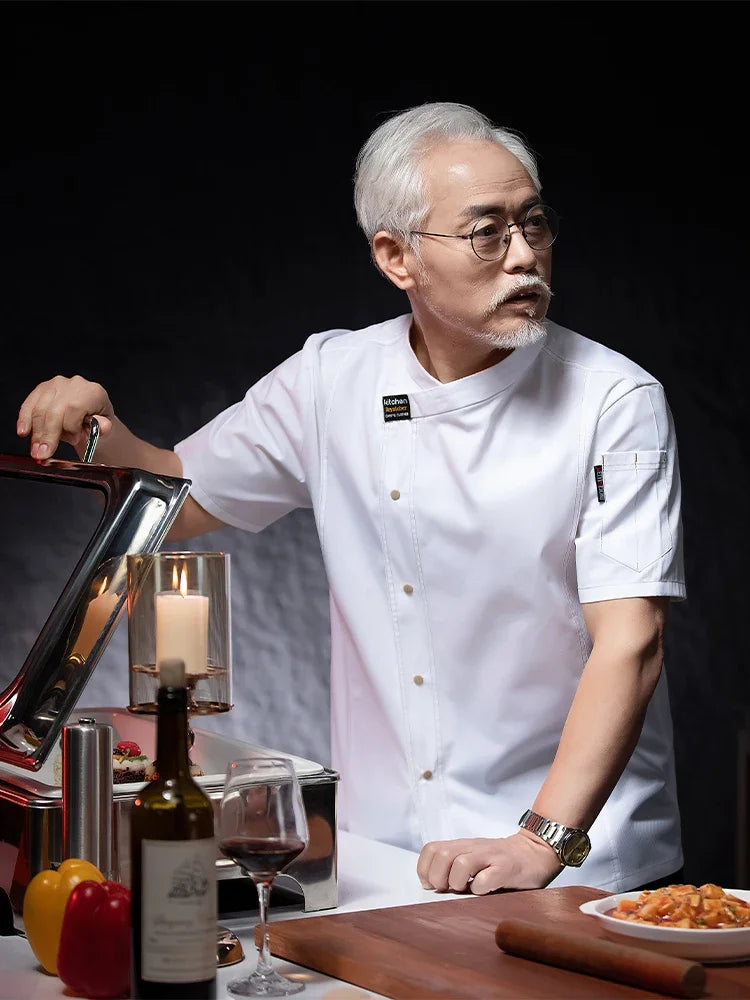 ClassicChef men's twill chef jacket, professional kitchen uniform – view 10