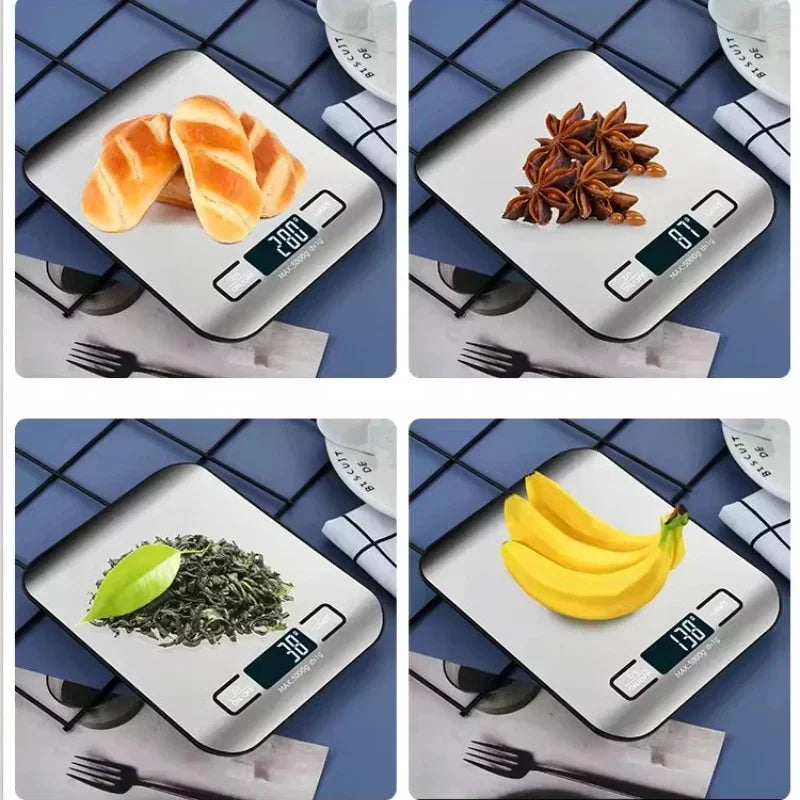 Digital Kitchen Scale – 5kg/1g LED Display Stainless Steel Electronic Scale for Food, Baking & Jewelry