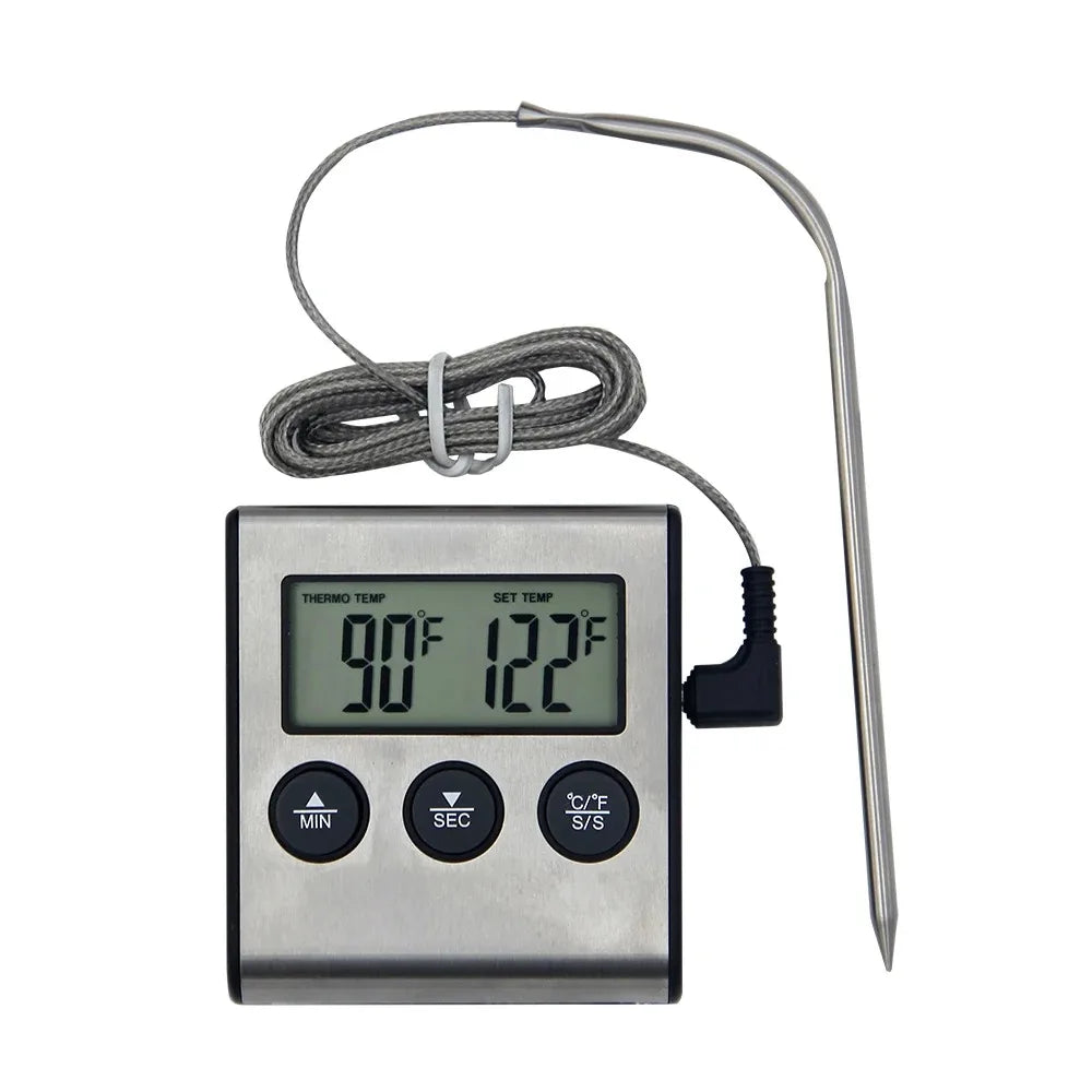 Digital cooking thermometer with probe for oven BBQ and grill – view 3
