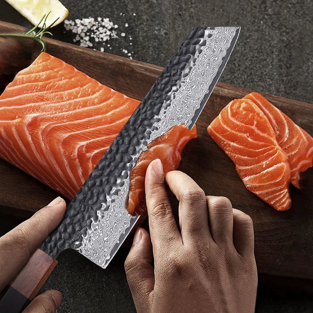 Kiritsuke Chef Knife – VG10 Damascus Steel Professional Kitchen Cleaver