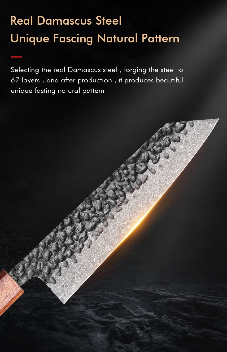 Kiritsuke Bunka Knife | Damascus Steel Japanese Style