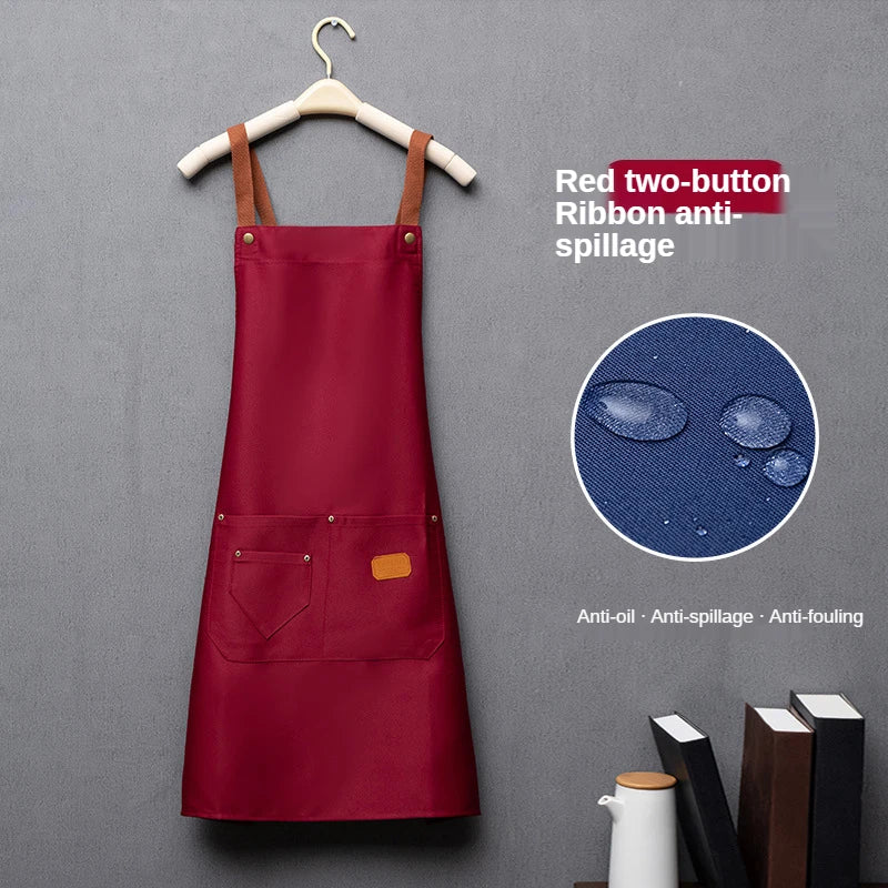 CraftApron canvas bib chef apron with pockets – view 10