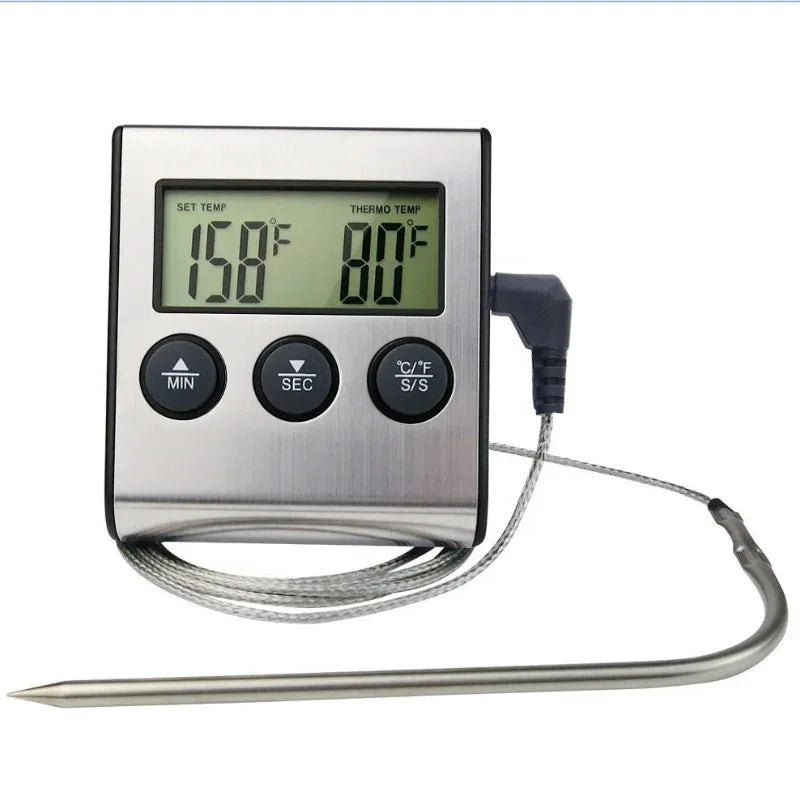 Digital cooking thermometer with probe for oven BBQ and grill – view 4