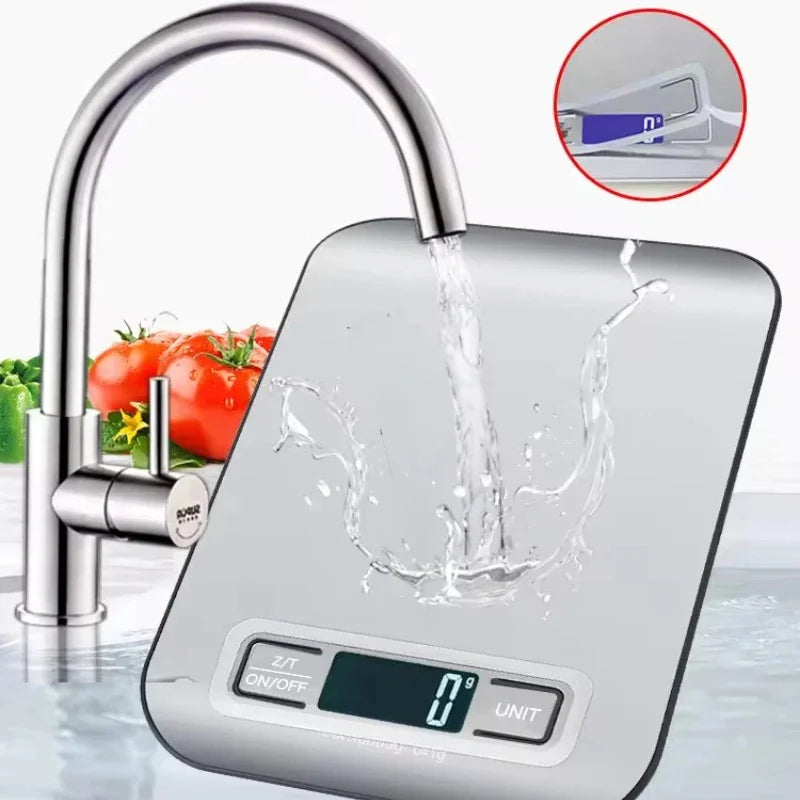Digital Kitchen Scale – 5kg/1g LED Display Stainless Steel Electronic Scale for Food, Baking & Jewelry