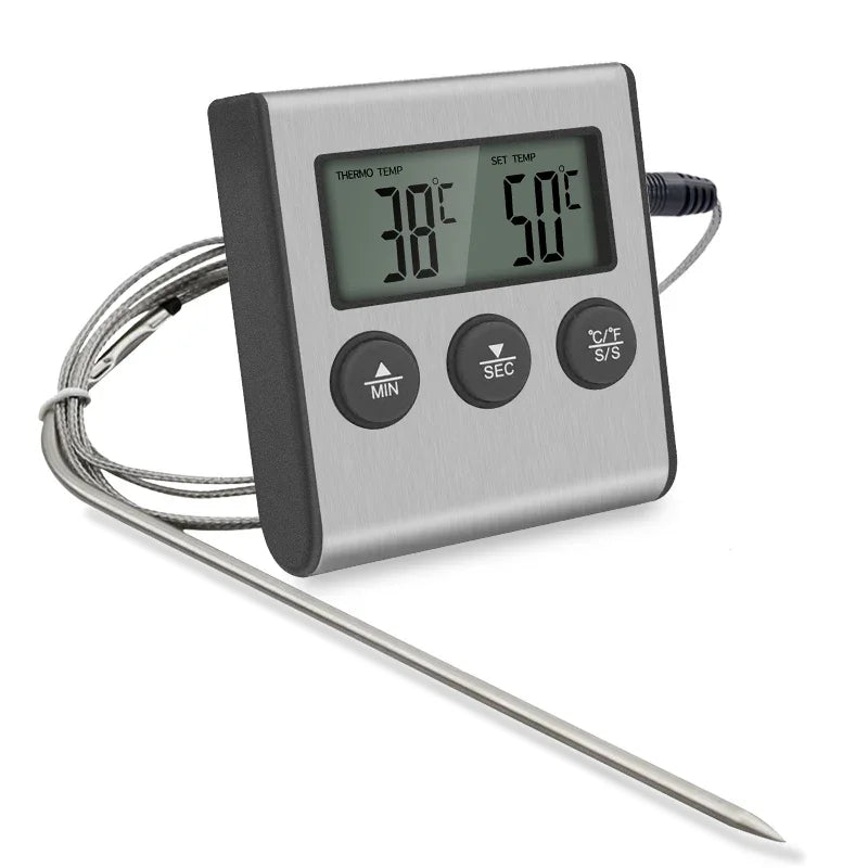 TP700 Digital Wireless Food Thermometer – Remote Oven & BBQ Probe with Timer