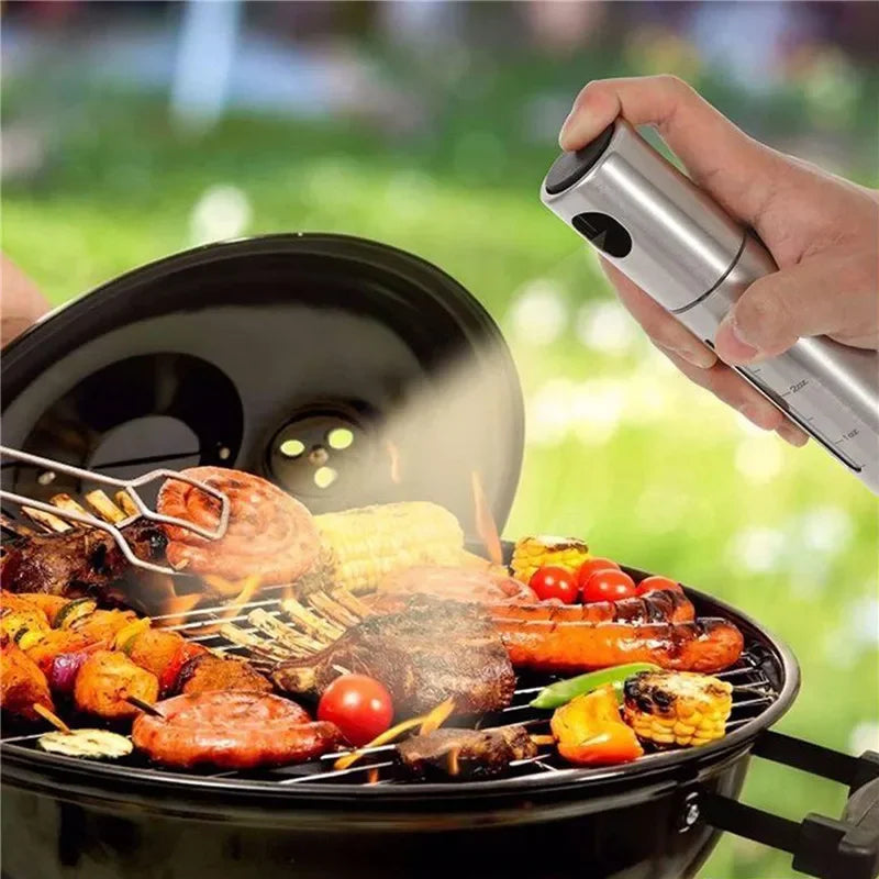 BBQ & Cooking Oil Spray Bottle – 304 Stainless Steel Olive Oil & Vinegar Sprayer