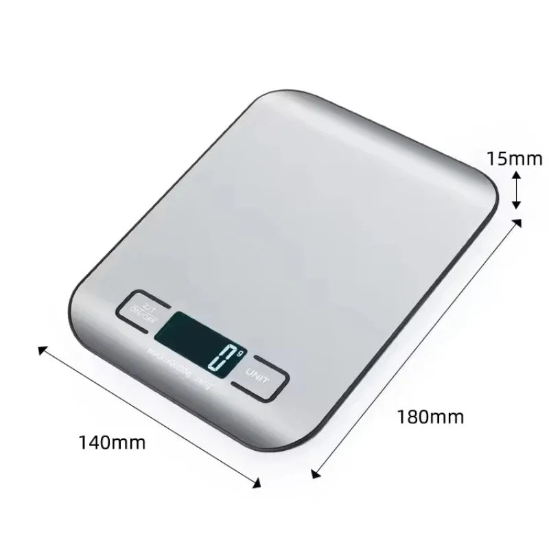 Digital Kitchen Scale – 5kg/1g LED Display Stainless Steel Electronic Scale for Food, Baking & Jewelry