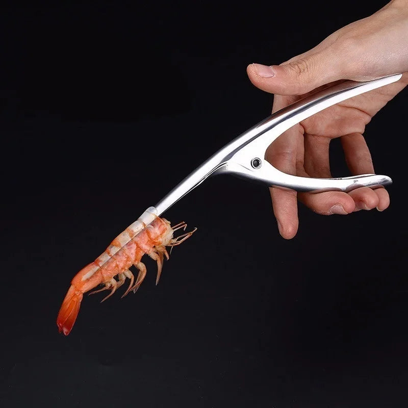 Stainless Steel Shrimp & Prawn Peeler – Seafood Cleaning Tool with Line Cutter