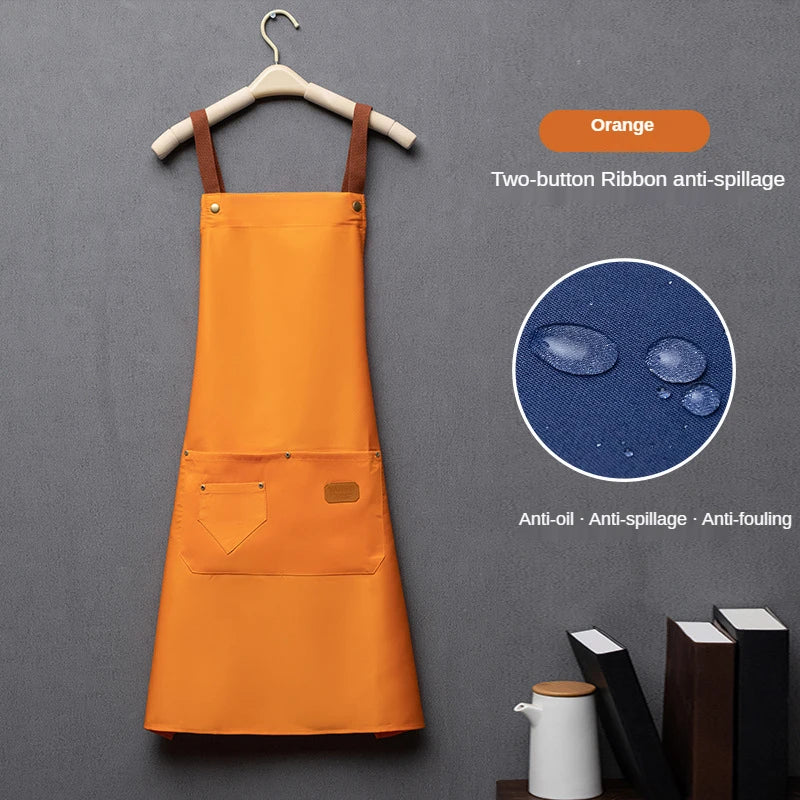 CraftApron canvas bib chef apron with pockets – view 11