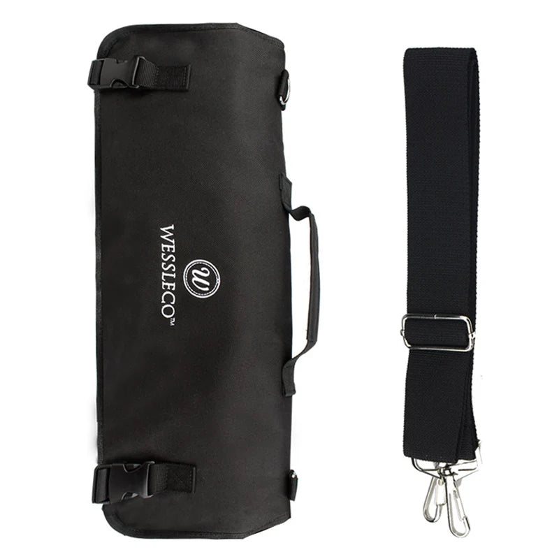 Black Oxford cloth knife roll bag with 11 slots – photo 7