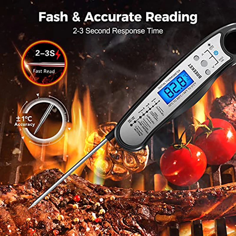 Digital Kitchen Food Thermometer – Dual Probe BBQ & Meat Thermometer with Backlight