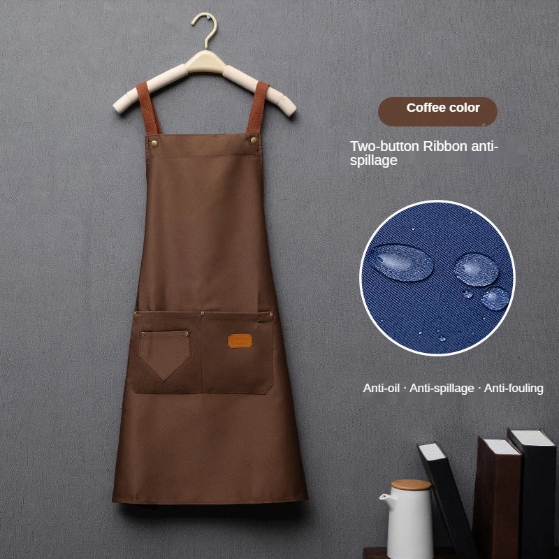 CraftApron canvas bib chef apron with pockets – view 16