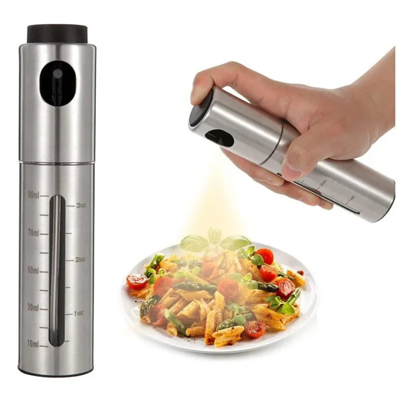 BBQ & Cooking Oil Spray Bottle – 304 Stainless Steel Olive Oil & Vinegar Sprayer