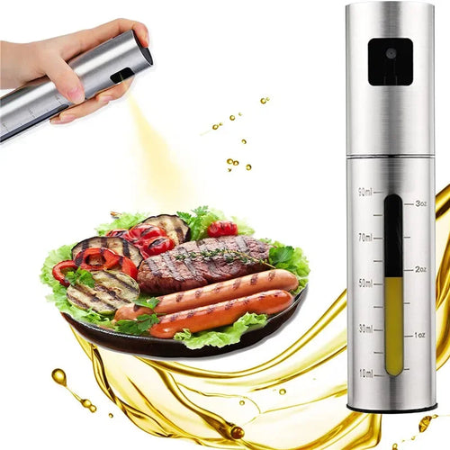 BBQ & Cooking Oil Spray Bottle – 304 Stainless Steel Olive Oil & Vinegar Sprayer