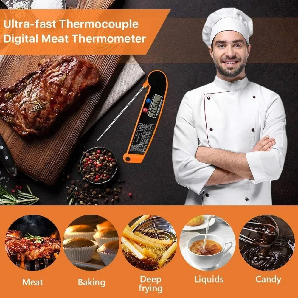 Digital Kitchen Food Thermometer – Meat, Water & Milk Probe for BBQ & Cooking