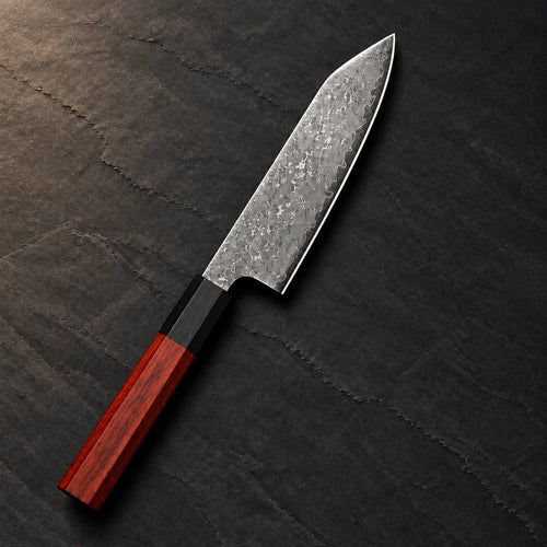 67-layer AUS-10 Damascus utility knife with ebony and rosewood handle – photo 2