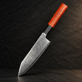 67-layer AUS-10 Damascus utility knife with ebony and rosewood handle – photo 6