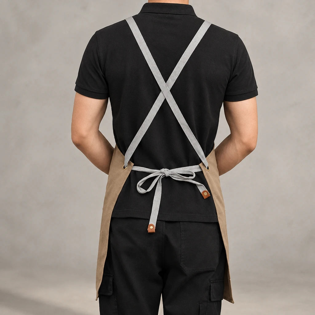 Canvas kitchen bib apron for cooking and baking – photo 2