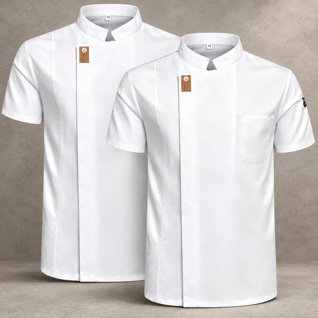 CoolChef breathable unisex chef jacket – white – photo 9
