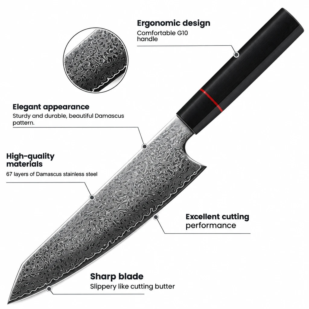 8-inch VG10 Damascus chef knife – photo 5