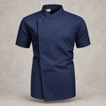 FlexChef stretch twill short sleeve chef jacket – blue – photo 6