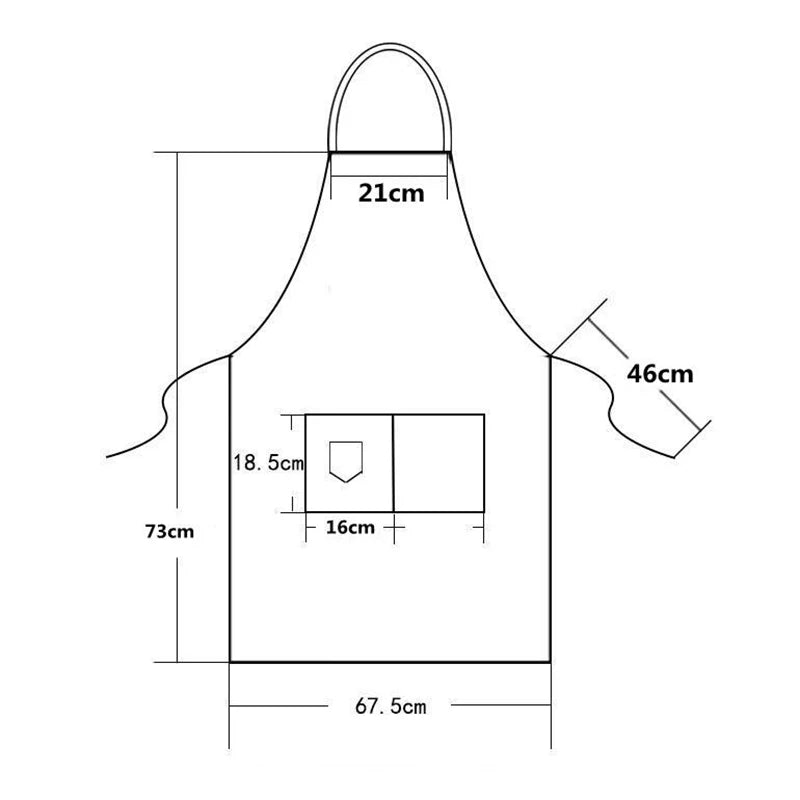 Polyester bib apron with pockets, adjustable – photo 8