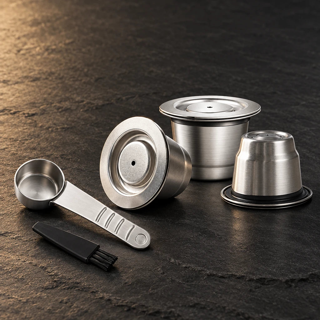 Reusable stainless steel coffee capsule for Nespresso Original – photo 3
